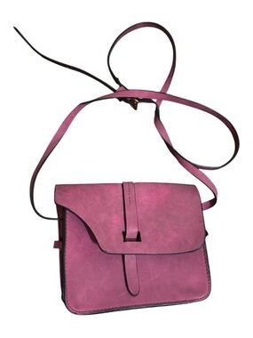 Structured Crossbody Mini Bag with Adjustable Strap Women's Berry-Mauve